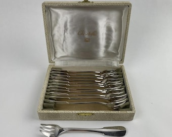 12 fourchettes à huîtres CHRISTOFLE modèle MARLY métal