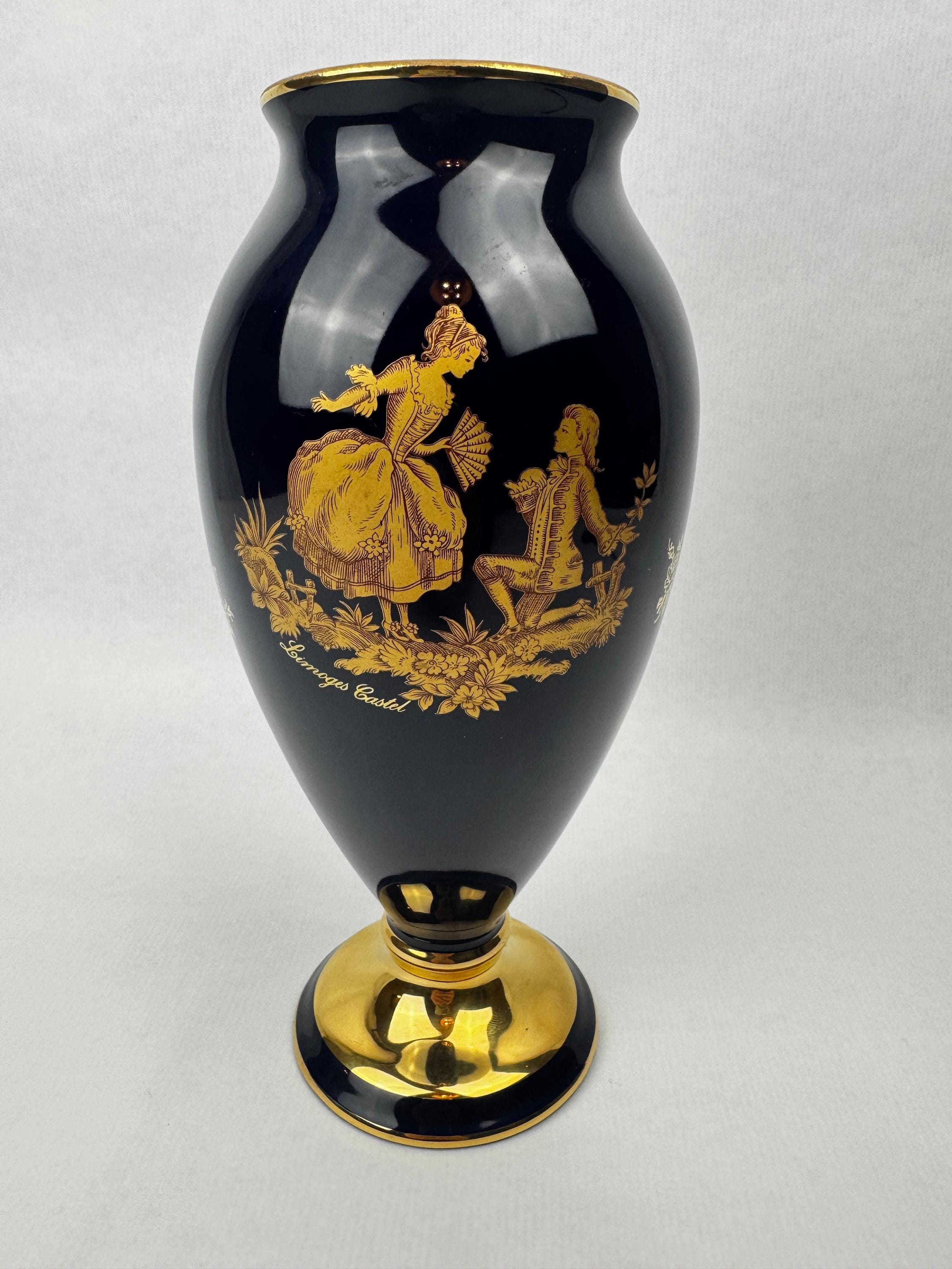 Limoges Castel Vase - Etsy