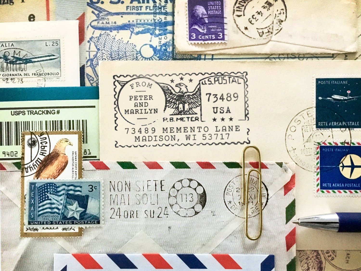 NEW Personalized Address Stamp Custom Address Stamp USPS Etsy rubber-stamp-address-stamp-wooden-calligraphy-custom-return-address