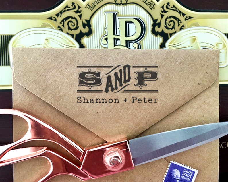 Personalized Monogram Stamp Custom Stamps Vintage Monogram Etsy