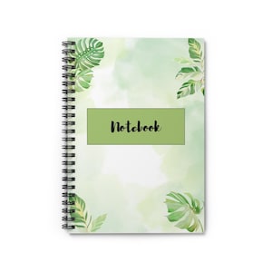 Green Tropical Vibes Spiral Notebook | Perfect for Journaling, School Notes, Gifts, or Organization