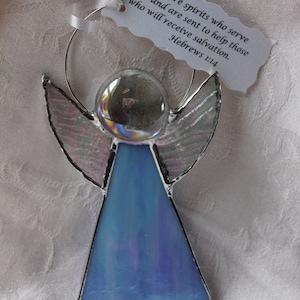Iridescent Blue Hebrew&#39;s 1:14 Angel
