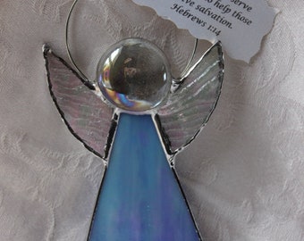 Iridescent Blue Hebrew's 1:14 Angel