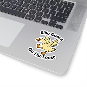 Silly Goose Kiss-Cut Stickers - Fun and Whimsical Decals for Laptops, Water Bottles, and More, Perfect for Gifts and Parties