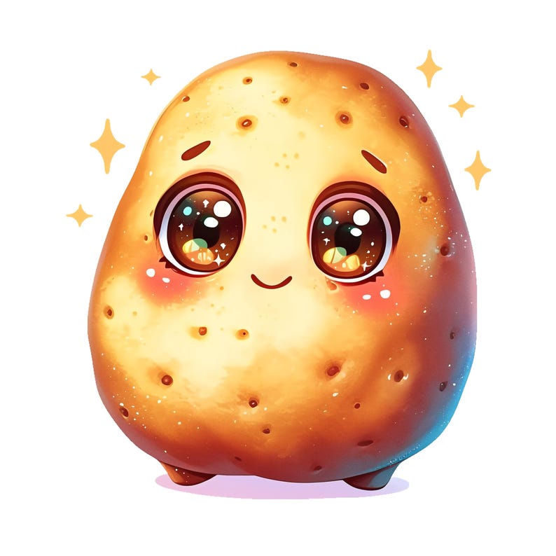 Kawaii Potato Clipart Bundle | Food Art Printables (commercial Use ...