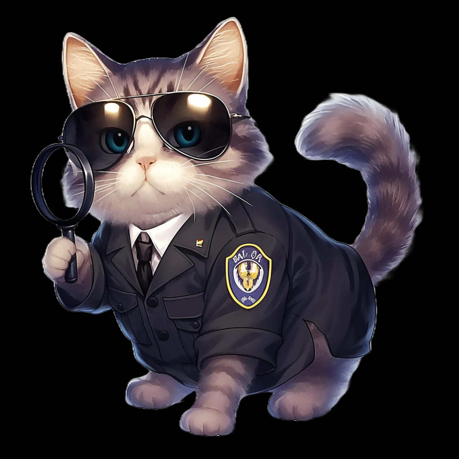 FBI Cat Clipart Bundle | Sleek Mystery Art (digital Download) - Etsy