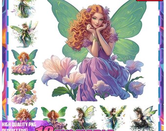 Paquete de imágenes prediseñadas de hadas místicas / Diseños de bosque encantado (descarga digital)