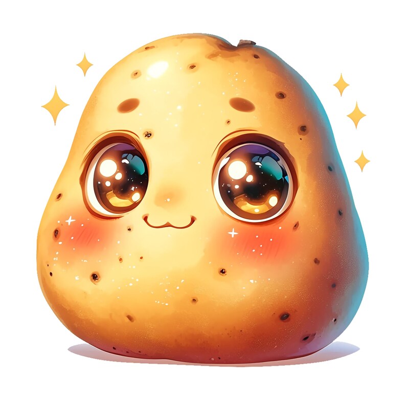 Kawaii Potato Clipart Bundle | Food Art Printables (commercial Use ...