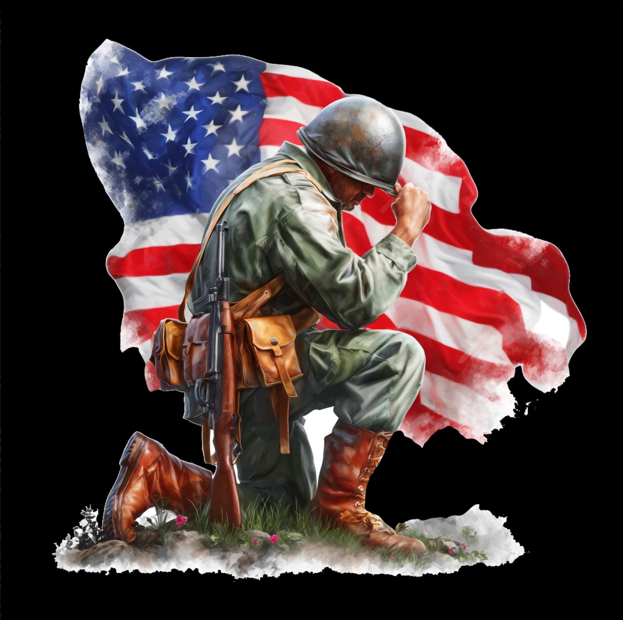 Patriotic Poppy Clipart Bundle – Memorial Day PNG Graphics (digital ...