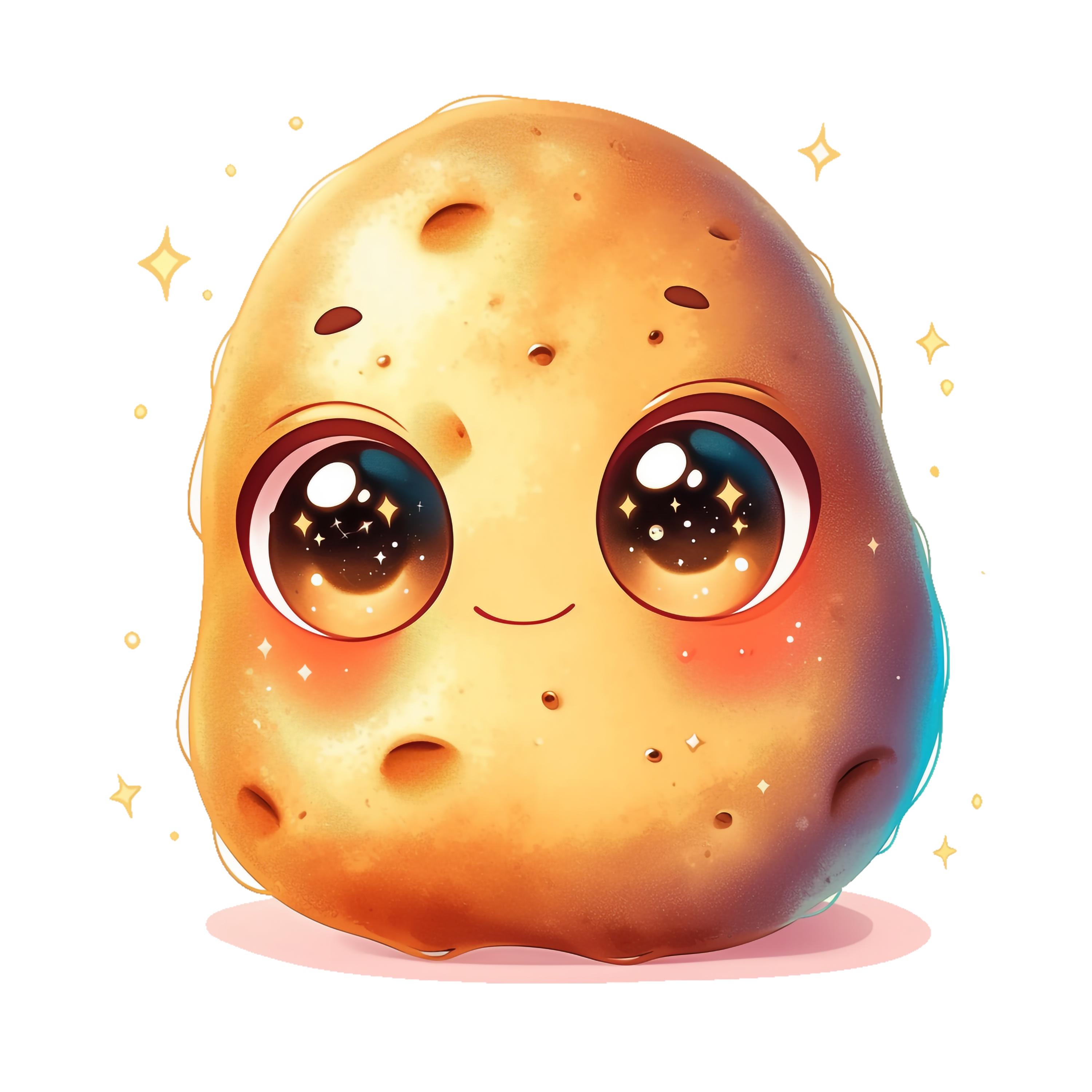Kawaii Potato Clipart Bundle | Food Art Printables (commercial Use ...