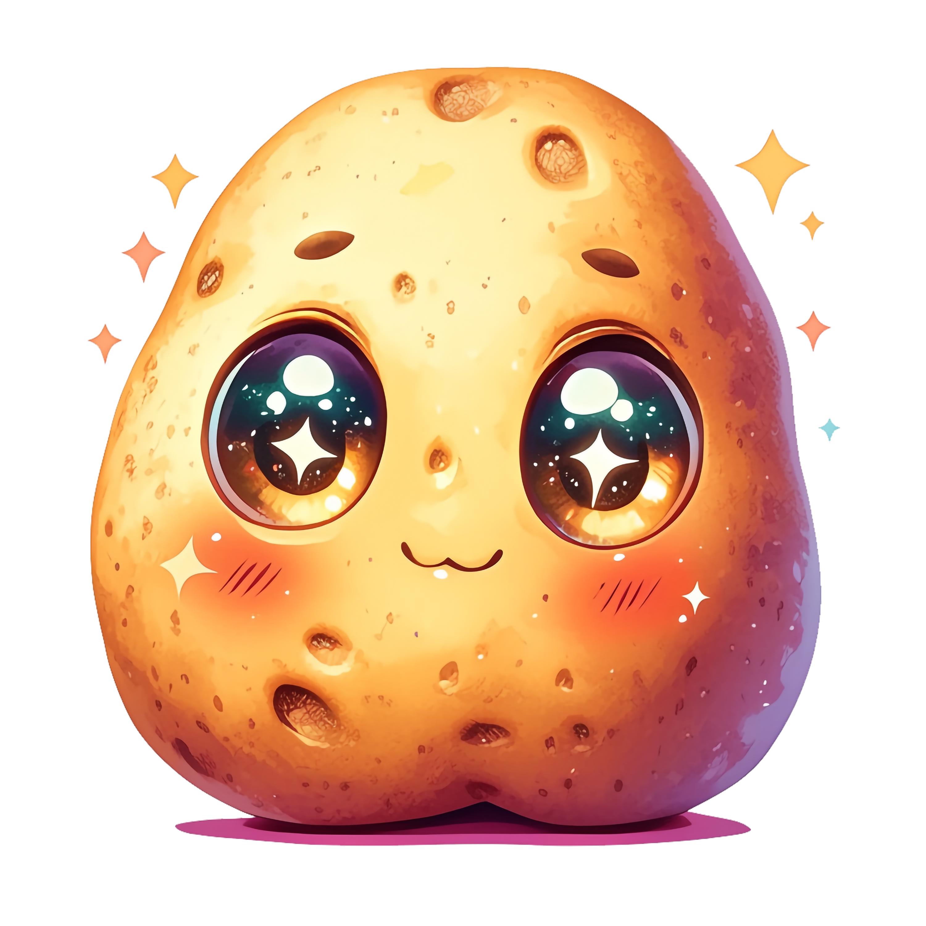Kawaii Potato Clipart Bundle | Food Art Printables (commercial Use ...