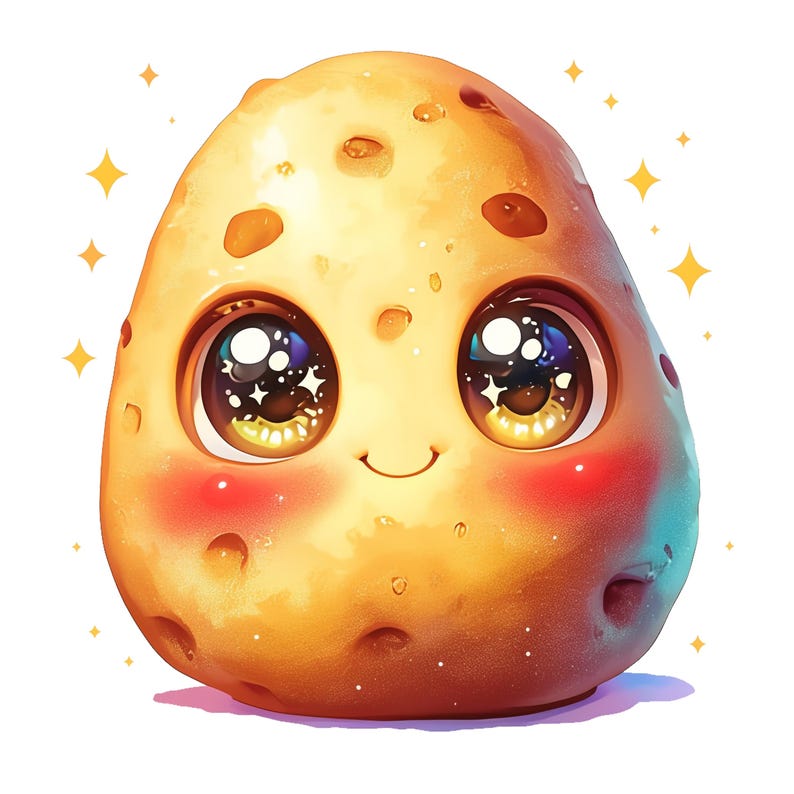 Kawaii Potato Clipart Bundle | Food Art Printables (commercial Use ...