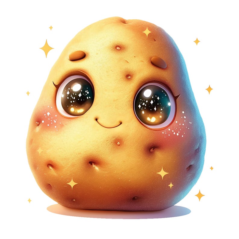 Kawaii Potato Clipart Bundle | Food Art Printables (commercial Use ...