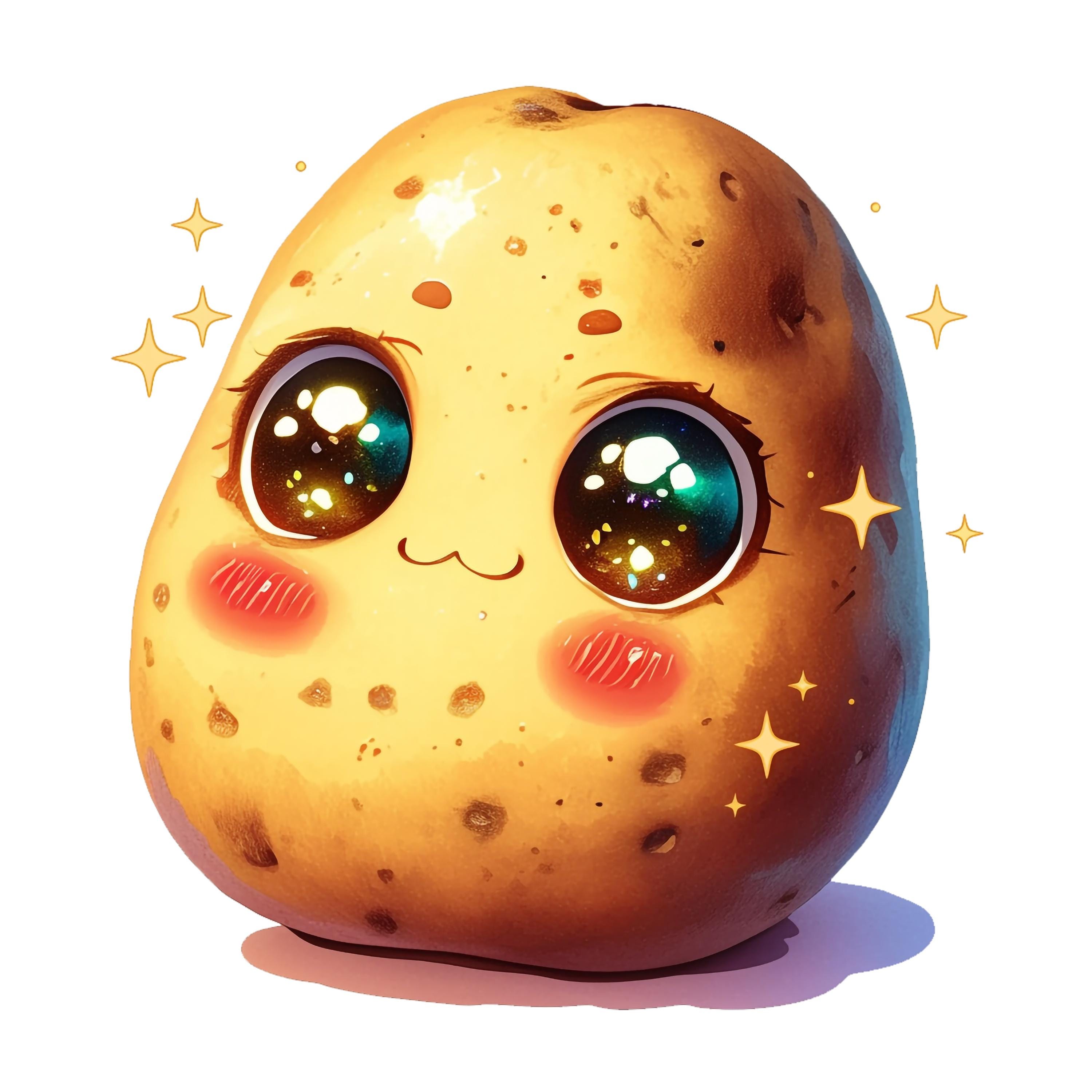 Kawaii Potato Clipart Bundle | Food Art Printables (commercial Use ...