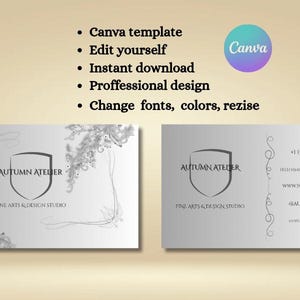 Modern Minimalist Business Card Template: Editable Canva Design (Digital Download)