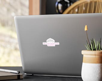 デエスカレーションクイーンビニールステッカー、セラピスト・ソーシャルワーカーへのギフト