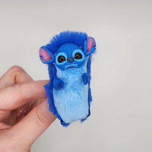 Handmade Miniature Pikachu: Faux Fur & Polymer Clay Collectible