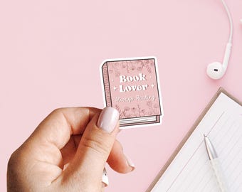 Pegatina para amantes de los libros, color rosa / Pegatina para Kindle / ¡Perfecta para portátiles, Kindles, diarios, fundas y mucho más!