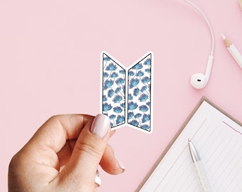 Kpop Blue Flower Sticker | Cute Kpop Sticker | Kindle Sticker | Perfect For Laptops, Kindles, Journals, Cases, and More!