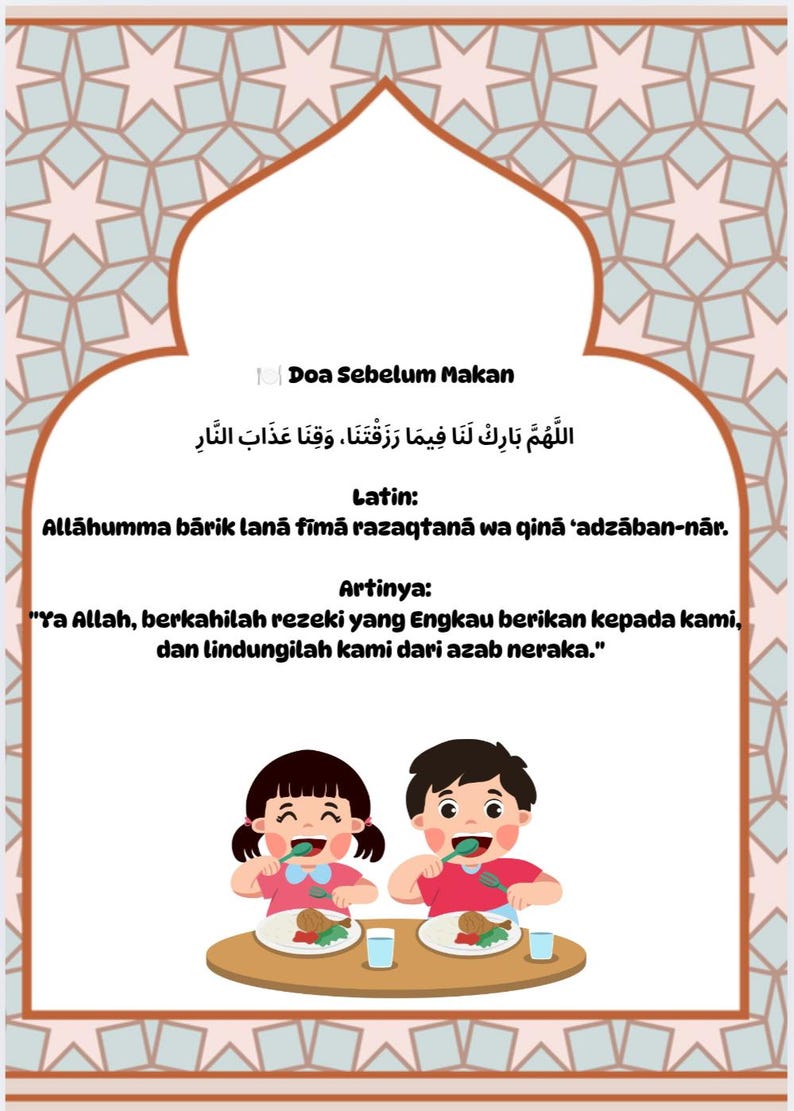 Daily Duas for Muslim Kids | Printable Islamic Kids Book | Digital ...