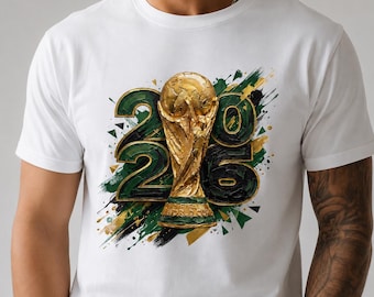 Copa Mundial de Fútbol PNG, Descarga Digital, Arte de Fútbol Imprimible, Estilo Trofeo de la Copa Mundial 2026