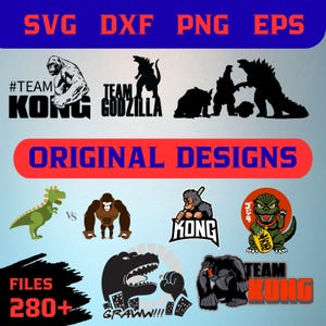 King Kong vs Godzilla SVG Bundle - 280+ Kaiju Monster Digital Designs for T-Shirts, Mugs, Crafts