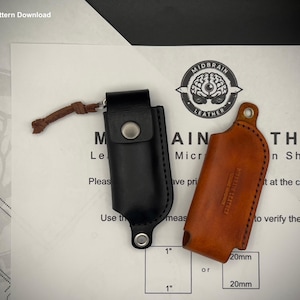 Leather Keychain Sheath PDF Pattern: Leatherman Micra Multitool Case