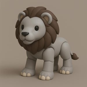 3D Printable Lion STL File | Safari Big Cat Model
