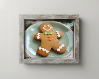 Gingerbread Man Cookie Print - Festive Christmas Kitchen Decor (Digital Download)