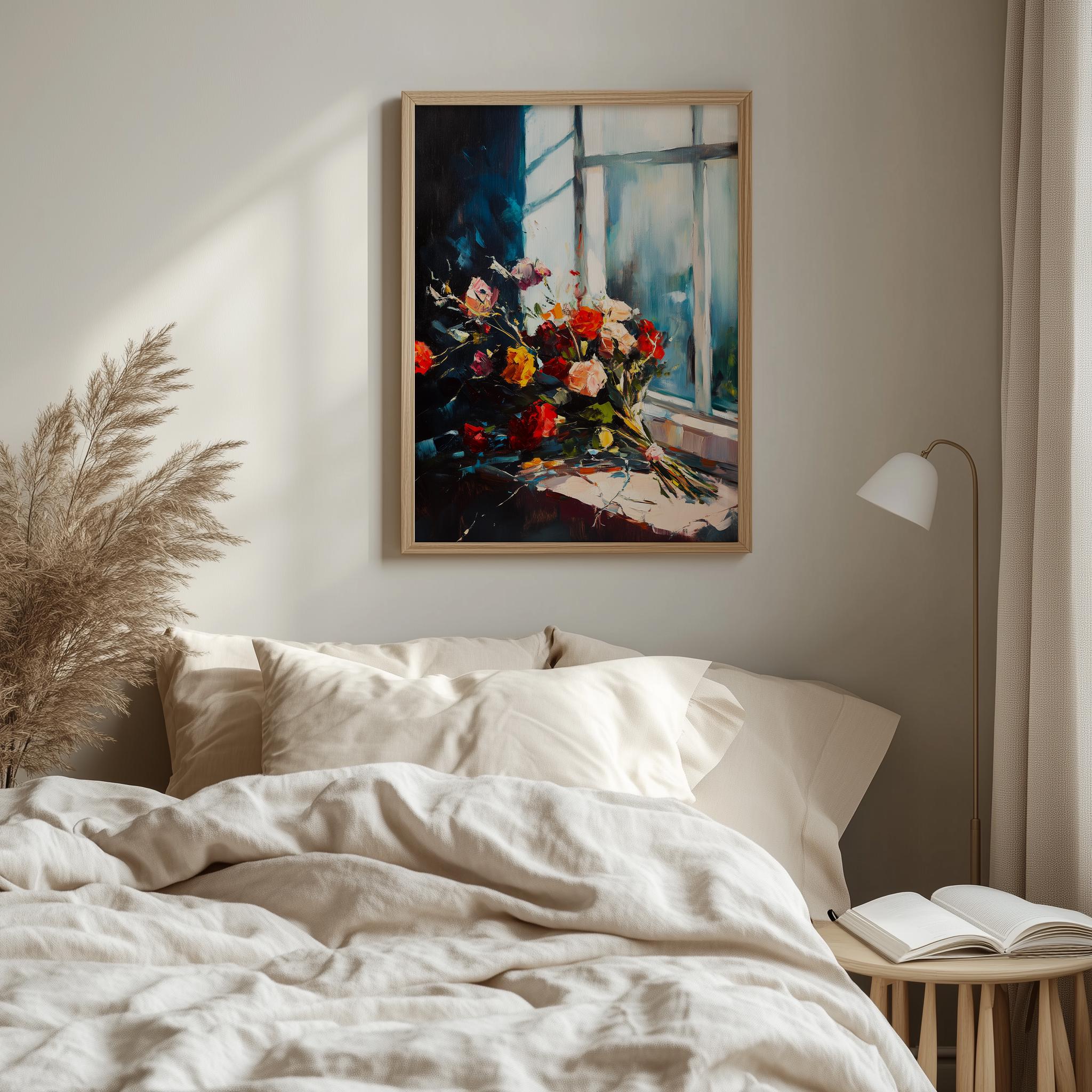 Moody Floral Still Life Art Print - Romantic Vintage Bouquet ...