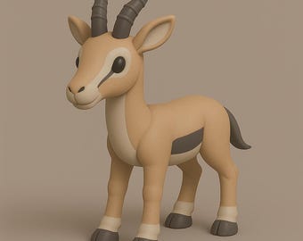 3D Printable Gazelle STL File | Safari Antelope Figurine
