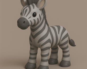 3D druckbare Zebra STL-Datei | Safari Tier Modell