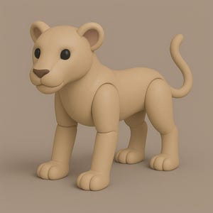 3D Printable Lioness STL File | Safari Big Cat Model