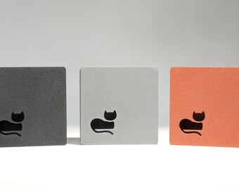 Caja de baratijas para gatos: color sólido, tapa con silueta de gato