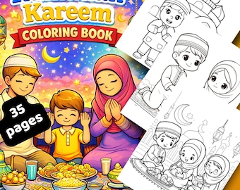 ラマザン・カリームの子供向けぬり絵 | ラマダンの印刷可能なPDF