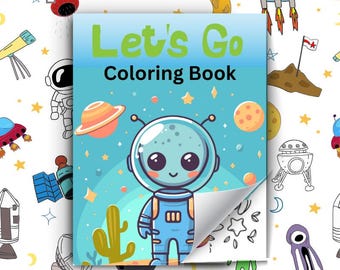 子ども向け宇宙塗り絵｜エイリアン＆宇宙飛行士デザイン（PDFパターン）