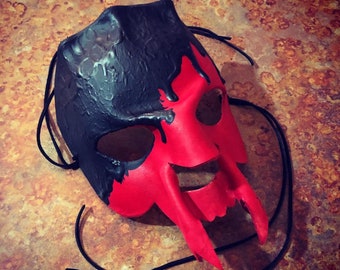 Confess My Sins - Leather Demon Mask - Collectable Wearable Art - Original Work - Ready to Ship