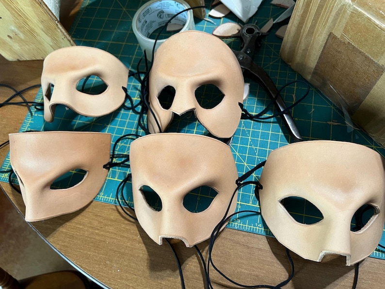 Made-to-Order Blank Leather Mask: Custom Colors and Styles for Costumes Cosplays Superheros and Villains image 10