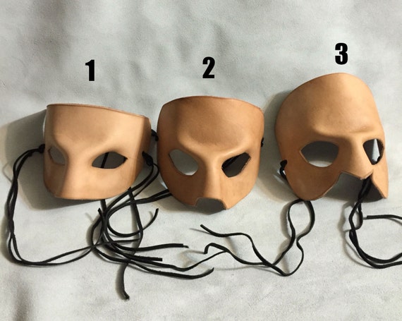 Made-to-Order Blank Leather Mask: Custom Colors and Styles for Costumes Cosplays Superheros and Villains