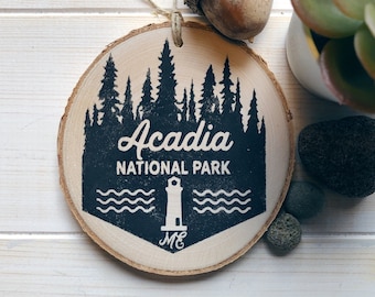 Acadia National Park Hand Painted Ornament personalized handmade