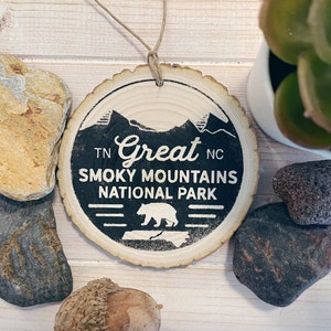 Smoky Mountain Ornament National Park gift hand painted