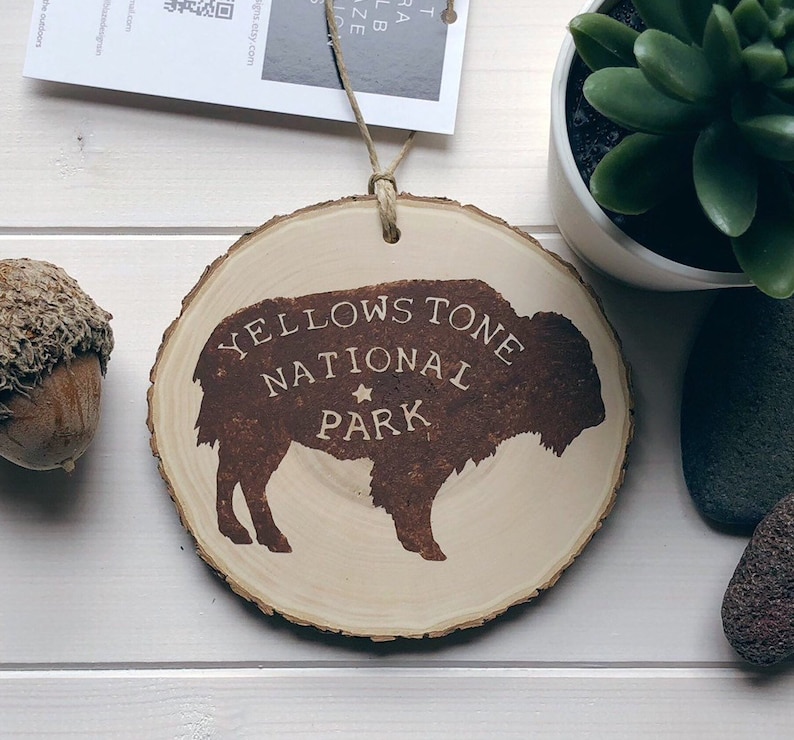 Yellowstone Ornament National Park Christmas Buffalo Bison Etsy