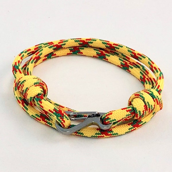 Yellowstone National Park inspired adjustable carabiner bracelet | climbing rope bracelet surf beach carabiner bracelet for men women