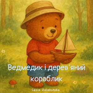 The Bear and the Wooden Boat | Ведмедик і деревʼяний кораблик | Ukrainian Children’s Book PDF | Digital Download | Printable Kids Book