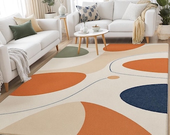 Handmade  Wool Rug:  Modern Design