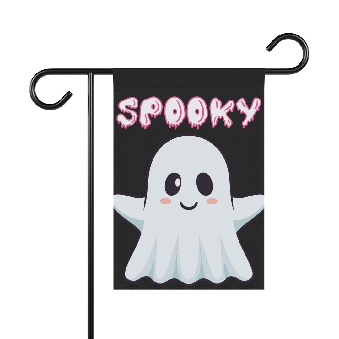 Garden Flag With Spooky Ghost Design. Size 12”x18” - Made of ...