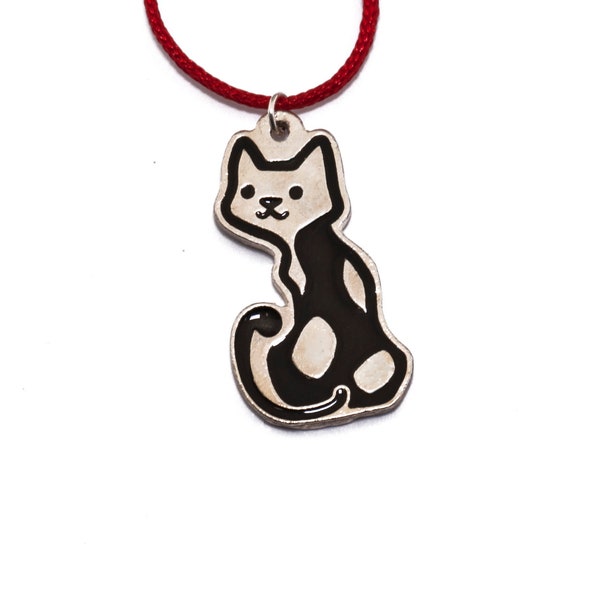 Greek Cat Necklace // Stray Cat pendant // Cat Souvenir//Gift for her // Save a stray necklace // Greek Design// Animal Jewelry // Cat lover