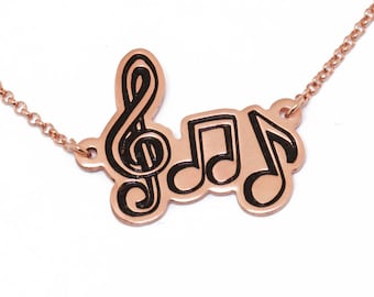 SALE 25% OFF! Music Notes Necklace/Music Pendant/Treble Clef Necklace/Music Charm/Musical jewelry/Clef jewelry/Music note charm/Bass Clef