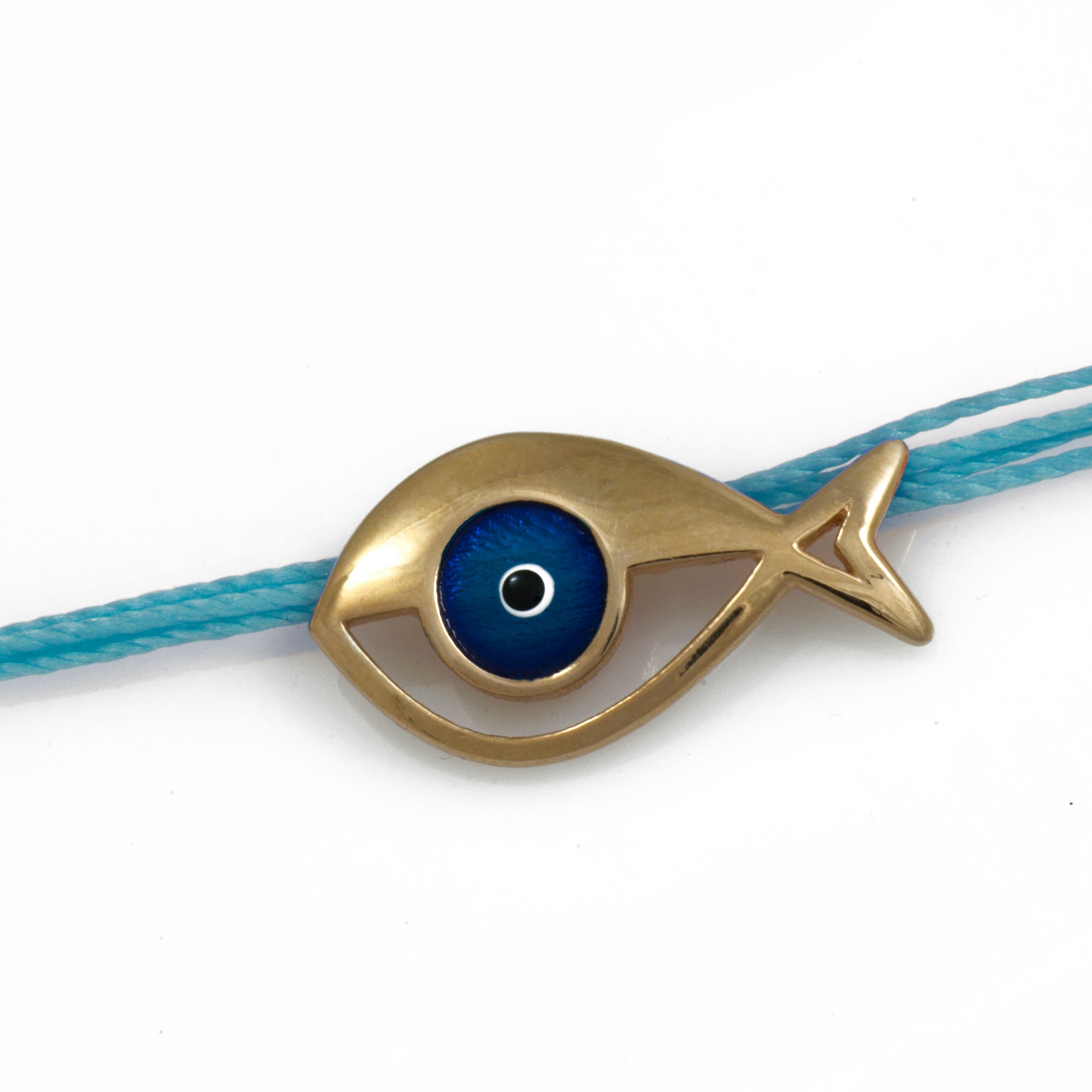 Iris Evil Eye Bracelet Fish Greek Evil Eye Jewelry Greek Jewelry Fish Bracelet Fish Charm Enamel Jewel Keepsake Charm Greek Design