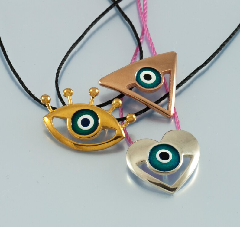 Iris Evil Eye Neklace Fish / Greek Evil Eye Jewelry / Greek Jewelry / Fish Necklace / Fish Charm / Enamel Jewelry / Keepsake Charm / Greek design souvenir image 5